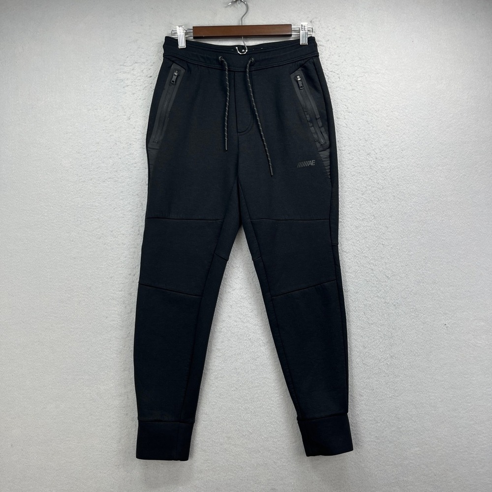 American Eagle Joggers Men S Black Active Tech Fleece Active Athleisure Sweats